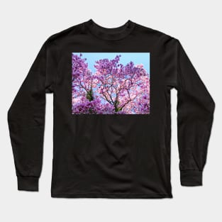 Spring Blooming Trees Pink Magnolia Tree Long Sleeve T-Shirt